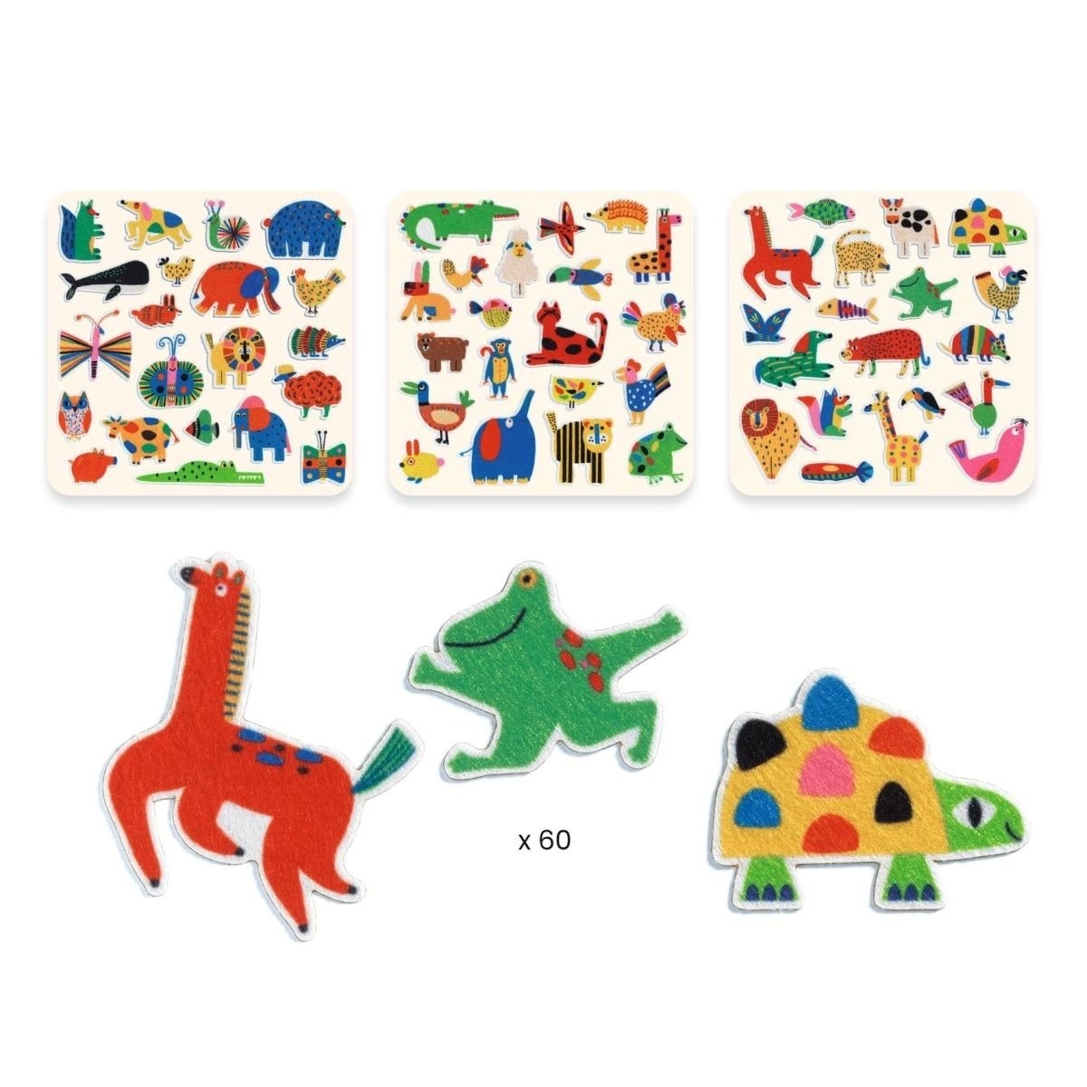 Djeco - Filzsticker Tiere