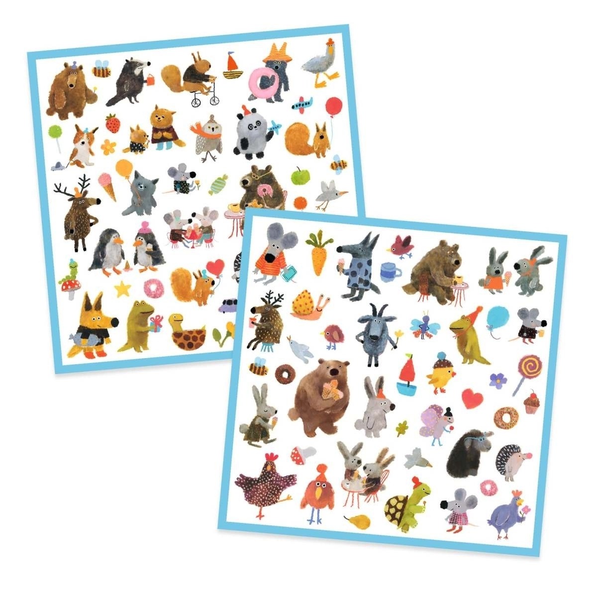 Djeco - Glitzer-Sticker: kuschelige Freunde