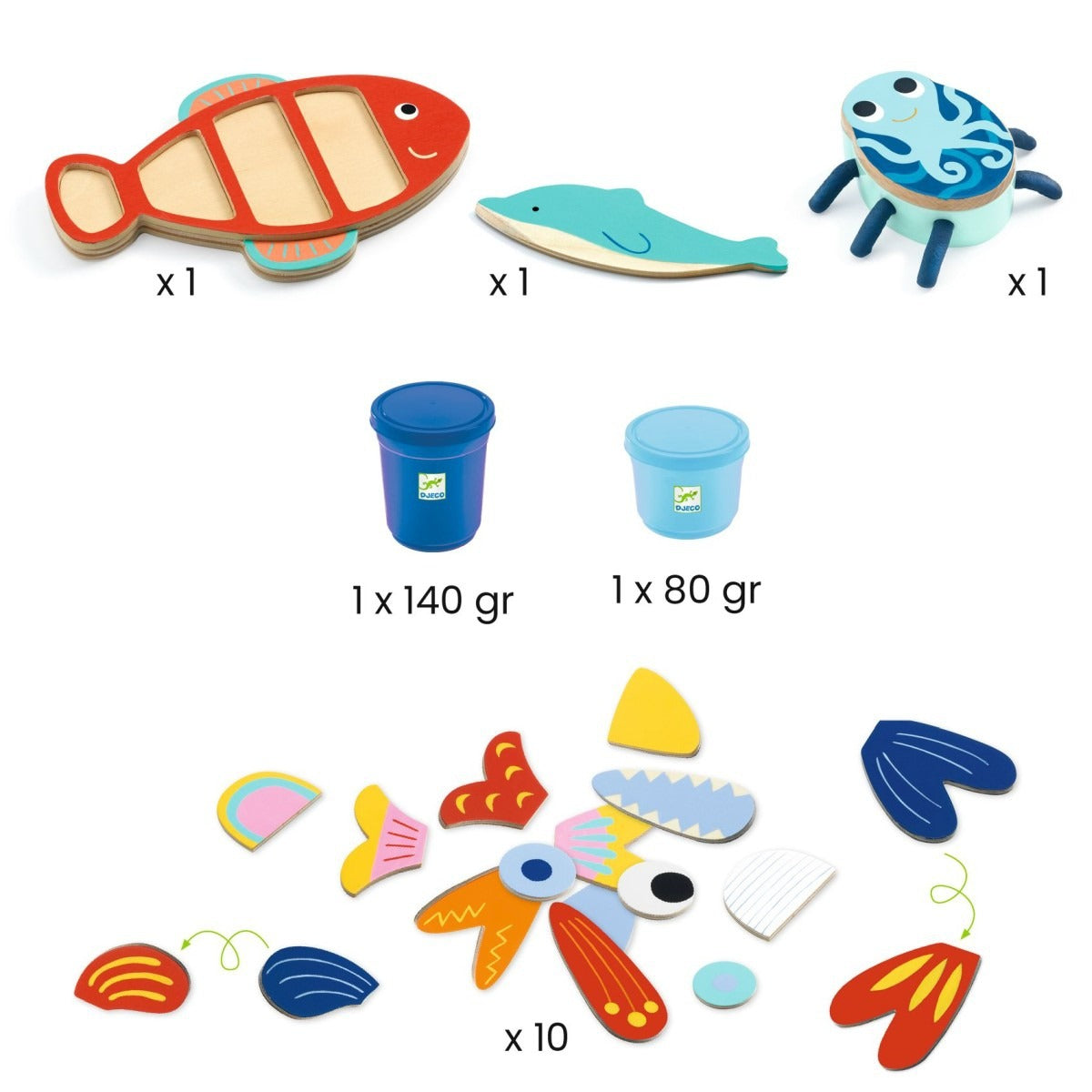 Djeco - Knete: Fische