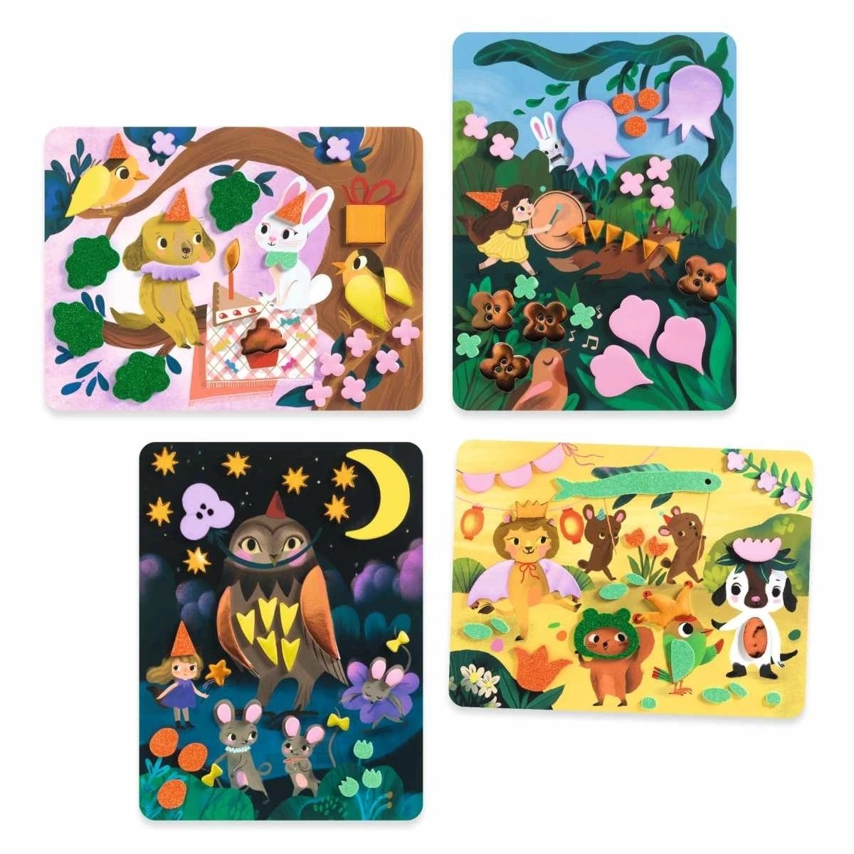 Djeco - Basteln 3-6: Collage Glitzerparty