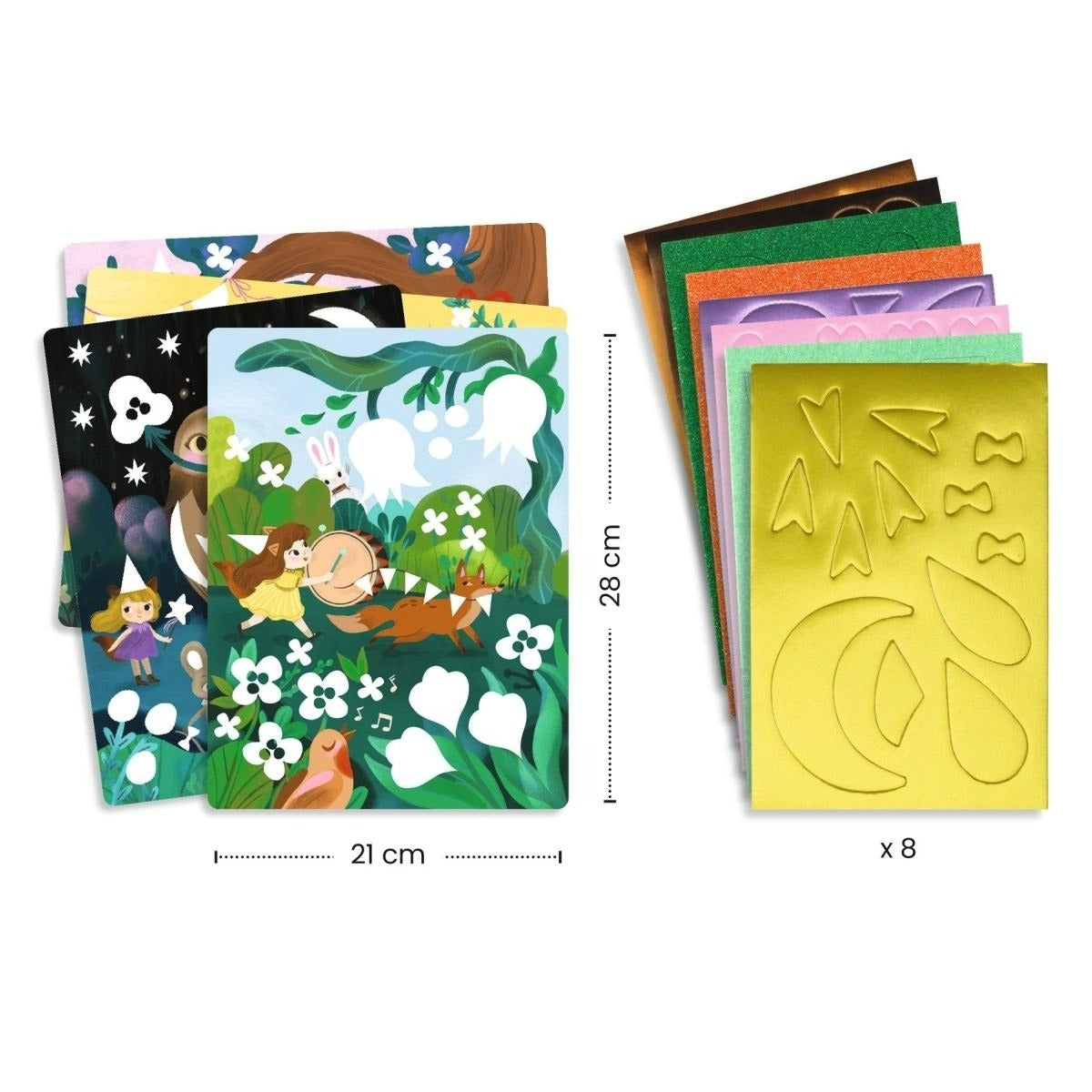 Djeco - Basteln 3-6: Collage Glitzerparty