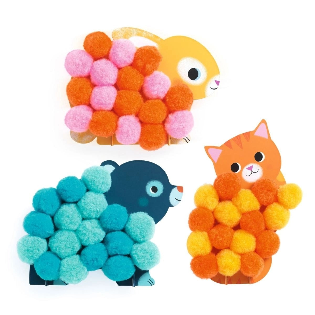 Djeco - Pompom Collage: Tiere