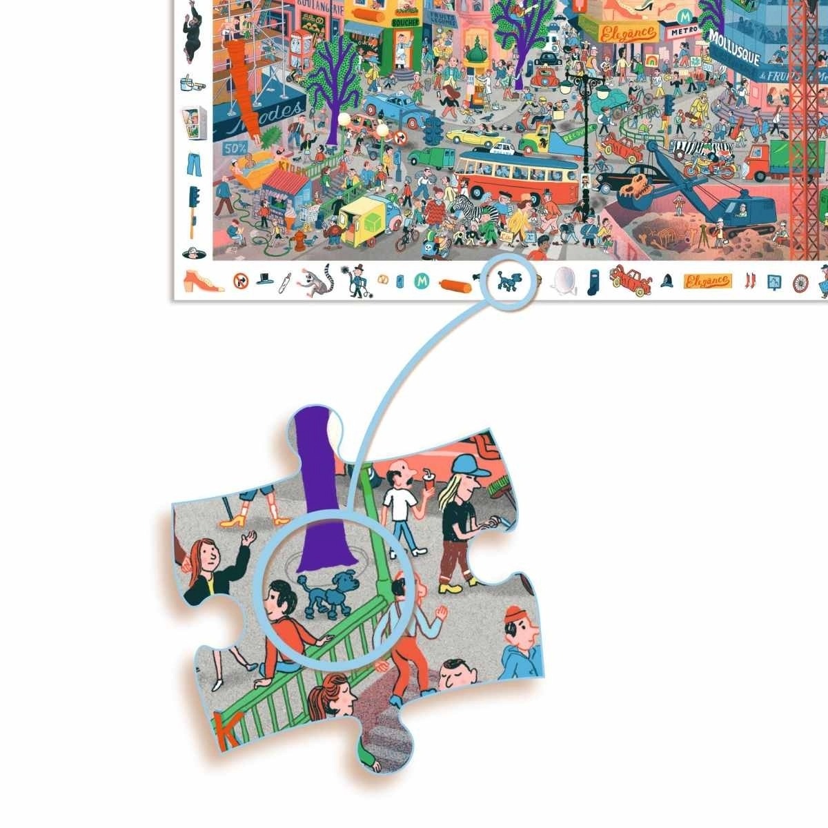 Djeco -  Wimmelpuzzle: Stadt