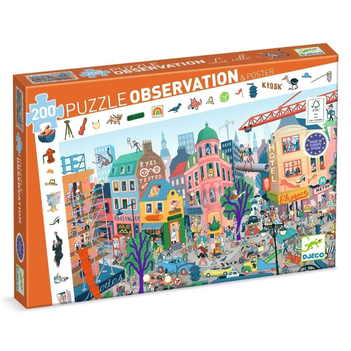 Djeco -  Wimmelpuzzle: Stadt