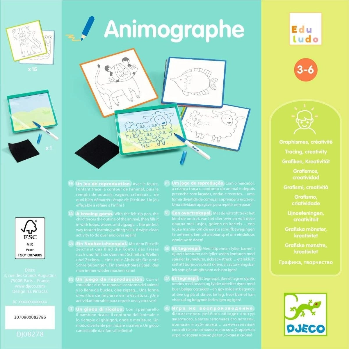 Djeco - Spiel zum Nachzeichnen: Animographe
