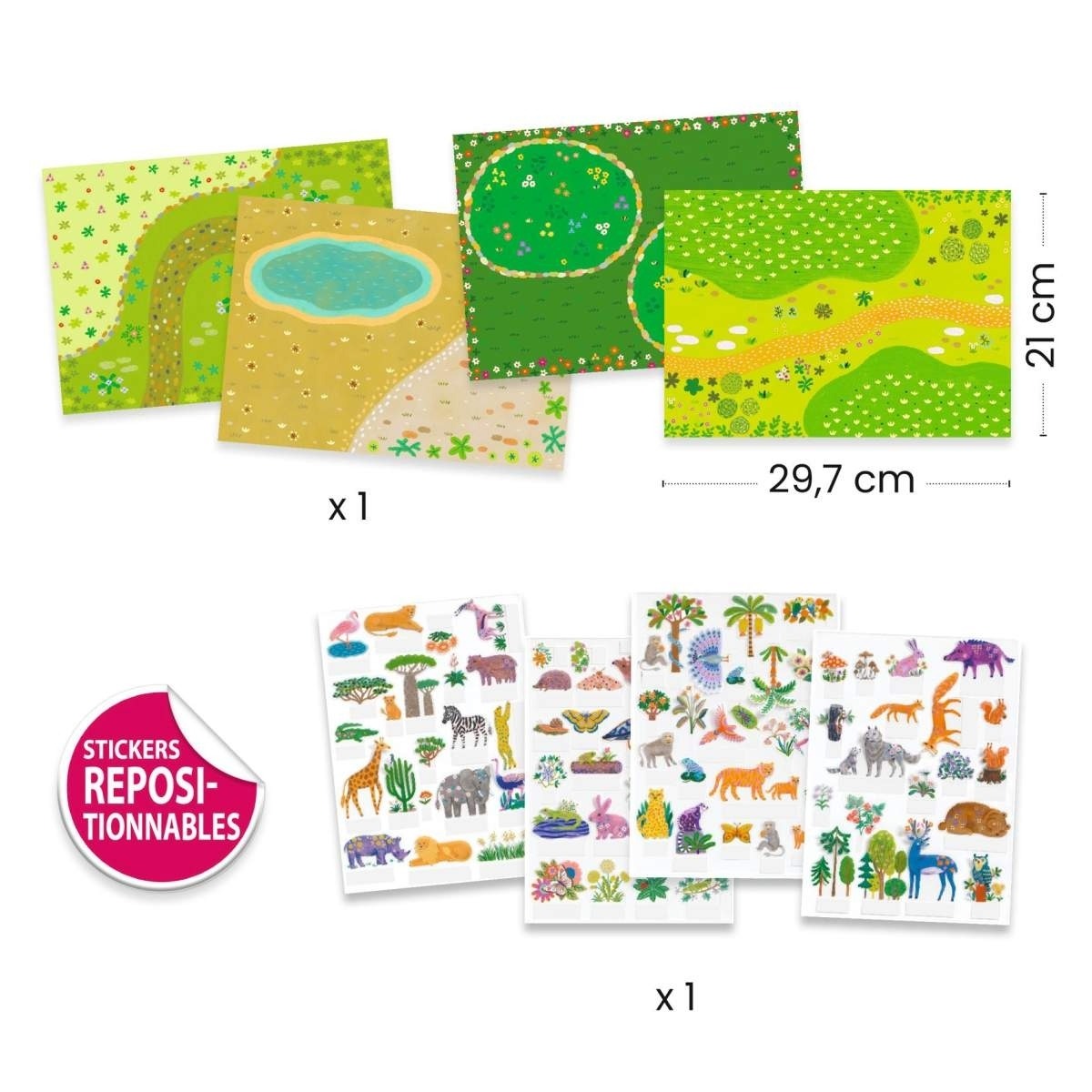 Djeco - Sticker zum Aufstellen: Tiere