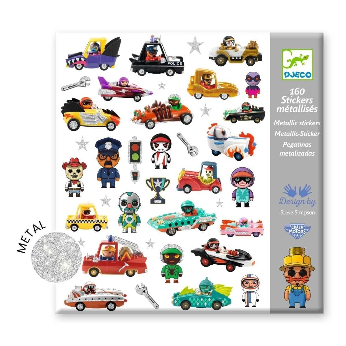 Djeco - Sticker: lustige Autos