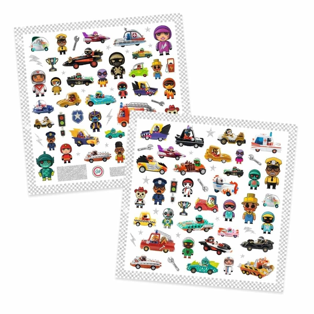 Djeco - Sticker: lustige Autos