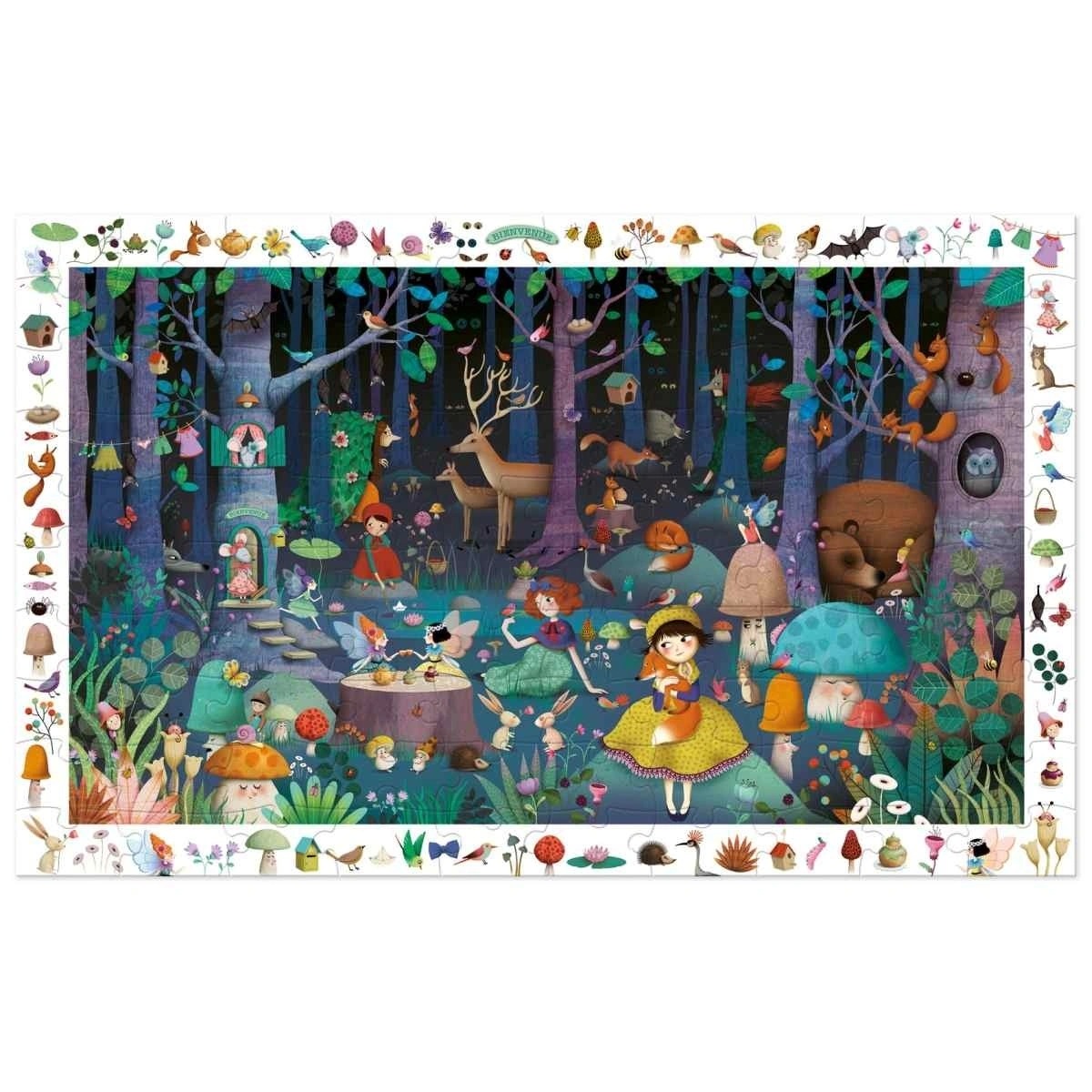 Djeco -  Wimmelpuzzle: Der verwunschene Wald