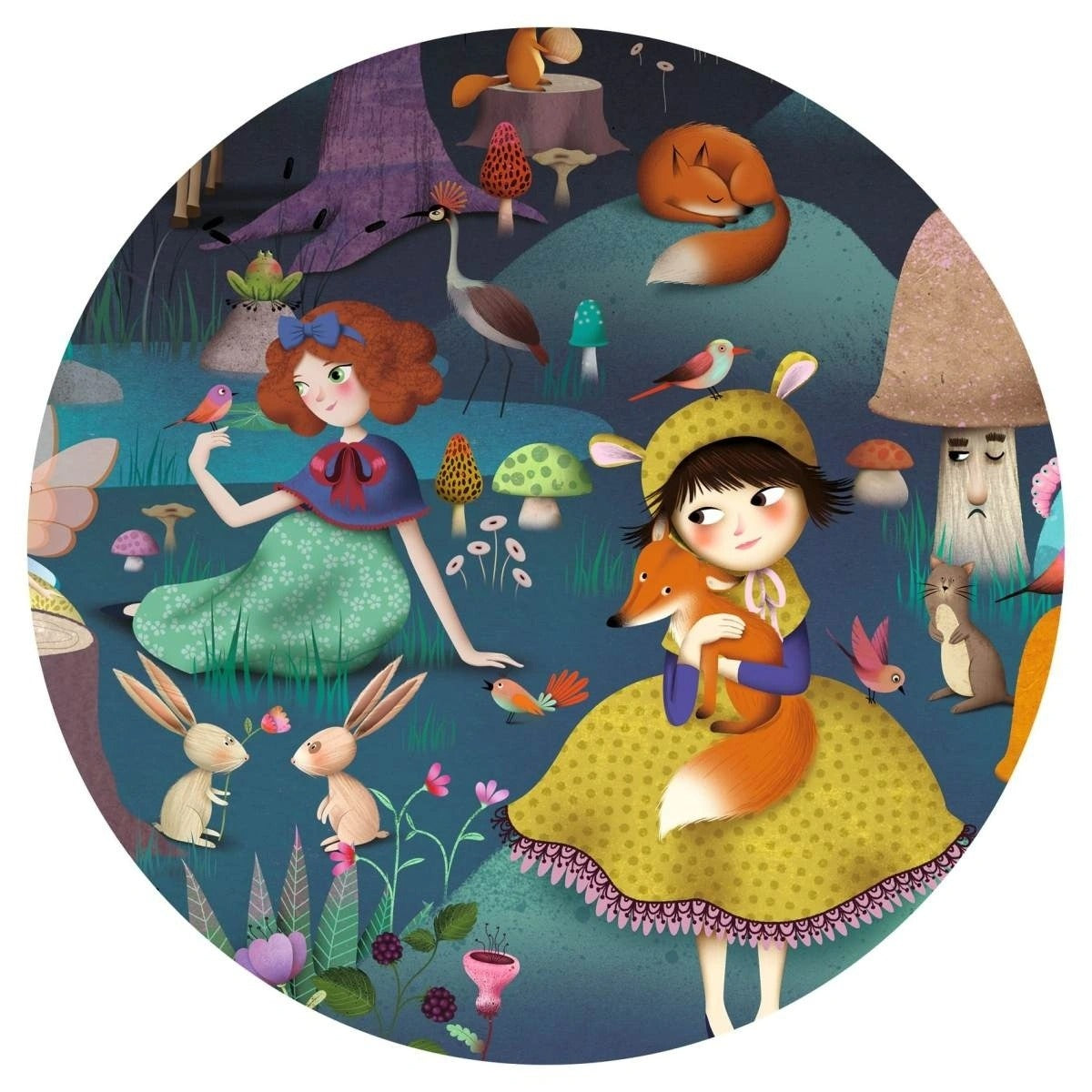 Djeco -  Wimmelpuzzle: Der verwunschene Wald