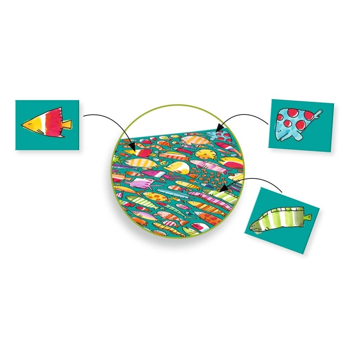 Djeco - Crazy Obs: Wimmelspiel Fishy Fish