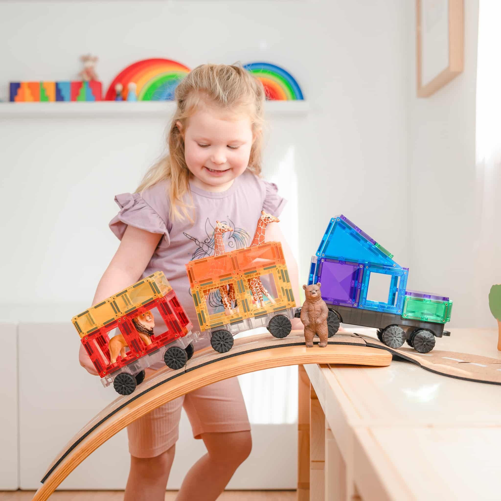 connetix - Magnetbausteine Rainbow Fahrzeuge Pack 50-tlg.