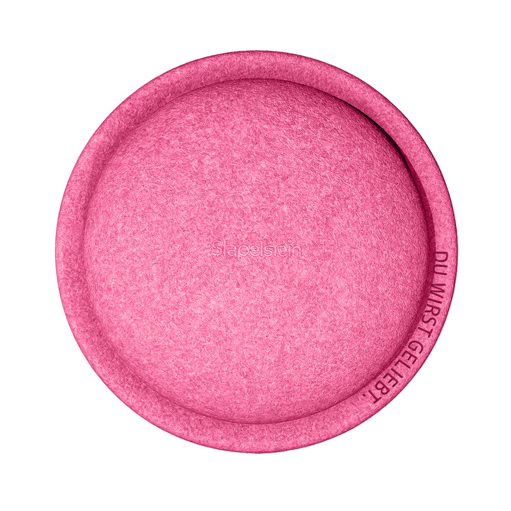 Stapelstein - Stapelstein mit Motivationsbotschaft - pink / Du wirst geliebt.