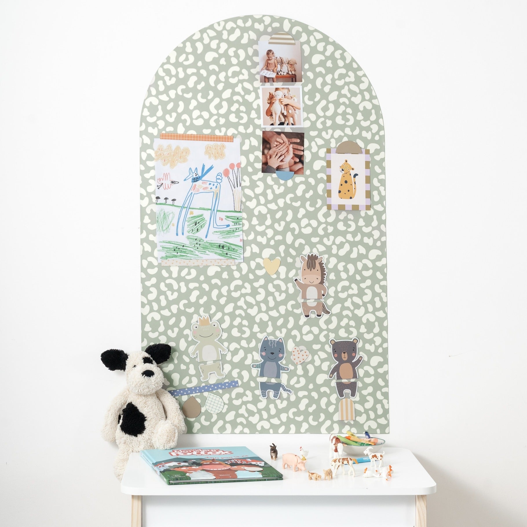 Ferflex - Magnettafel Bogen Leo grün 100 x 58 cm
