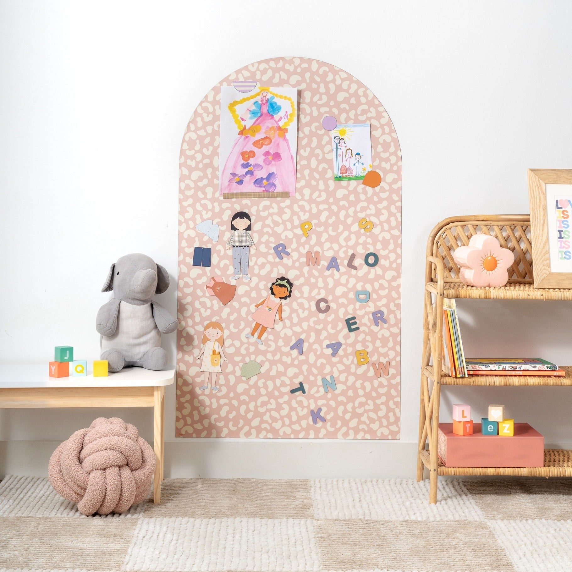 Ferflex - Magnettafel Bogen Leo rosa 100 x 58 cm