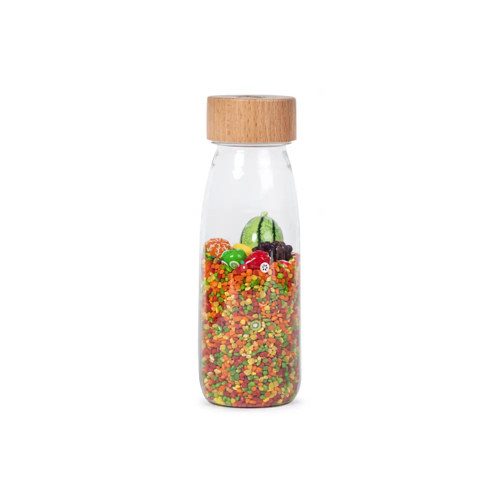 PETIT BOUM - Sensorikspielzeug "Learn Bottle Fruits"