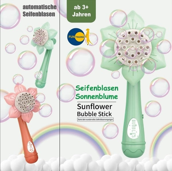Fun Trading - Seifenblasenmaschine Sonnenblume mit 50ml Flüssigkeit