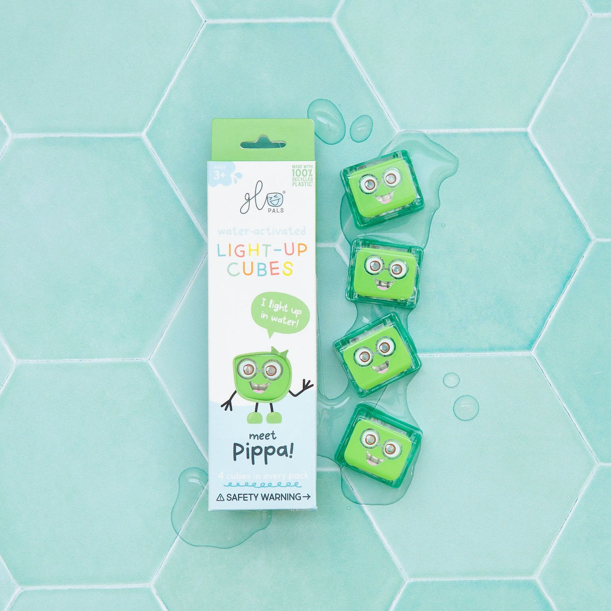 Glo Pals - Badespielzeug Cubes Pippa Grün
