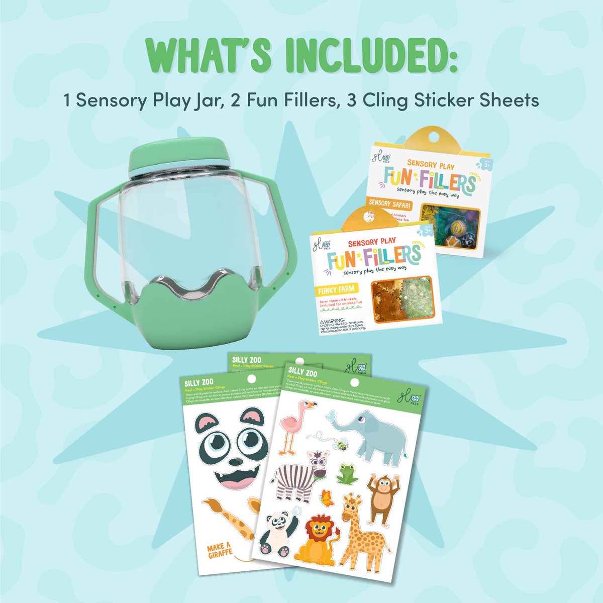 Glo Pals - Spielglas Sensory DIY-Set Zoo