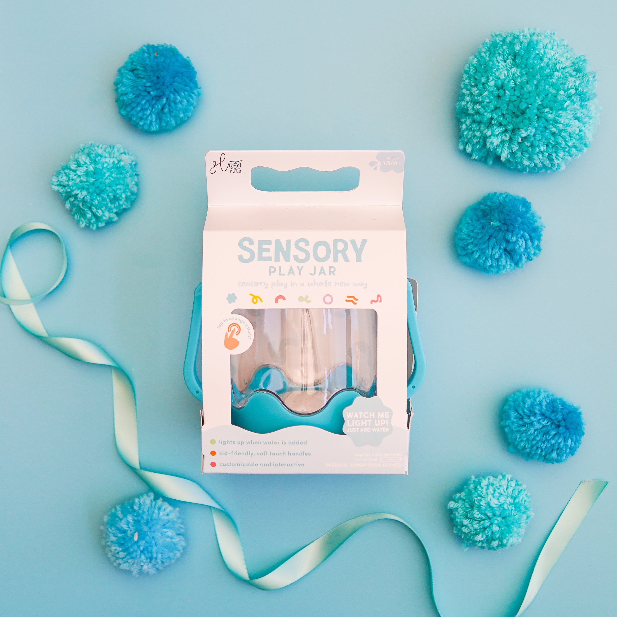 Glo Pals - Spielglas Sensory Blue