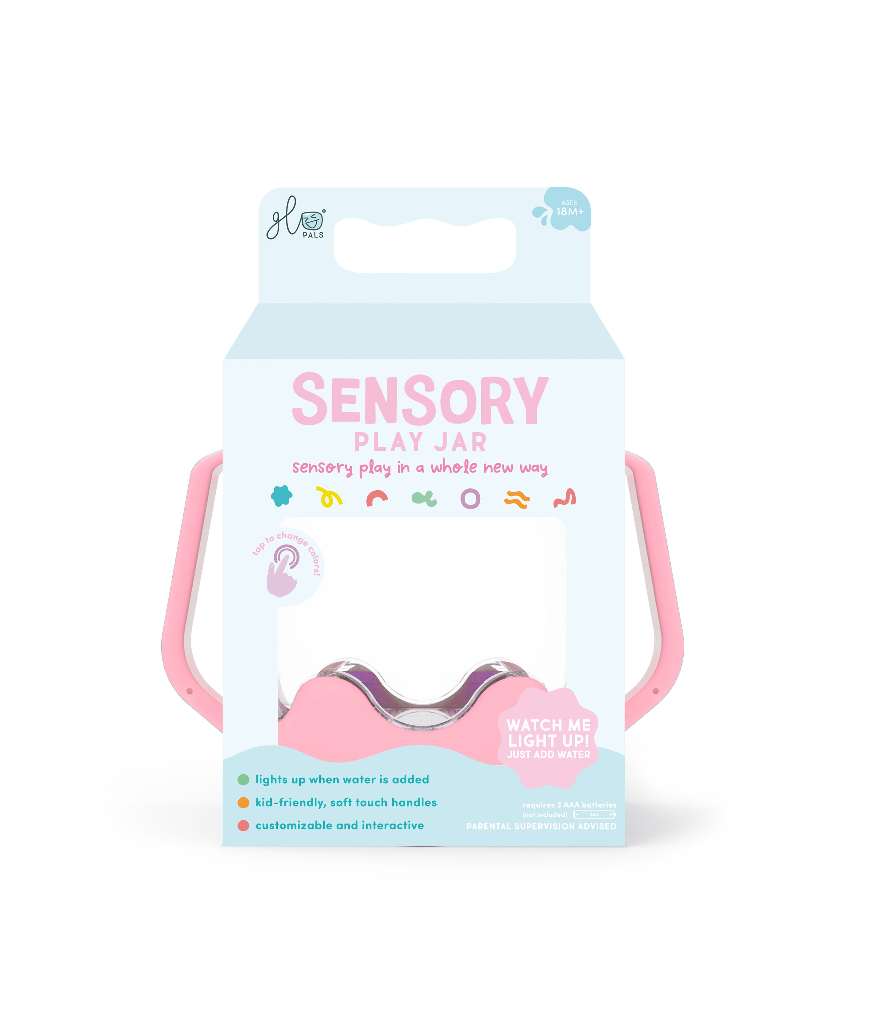 Glo Pals - Spielglas Sensory Bubblegum Pink