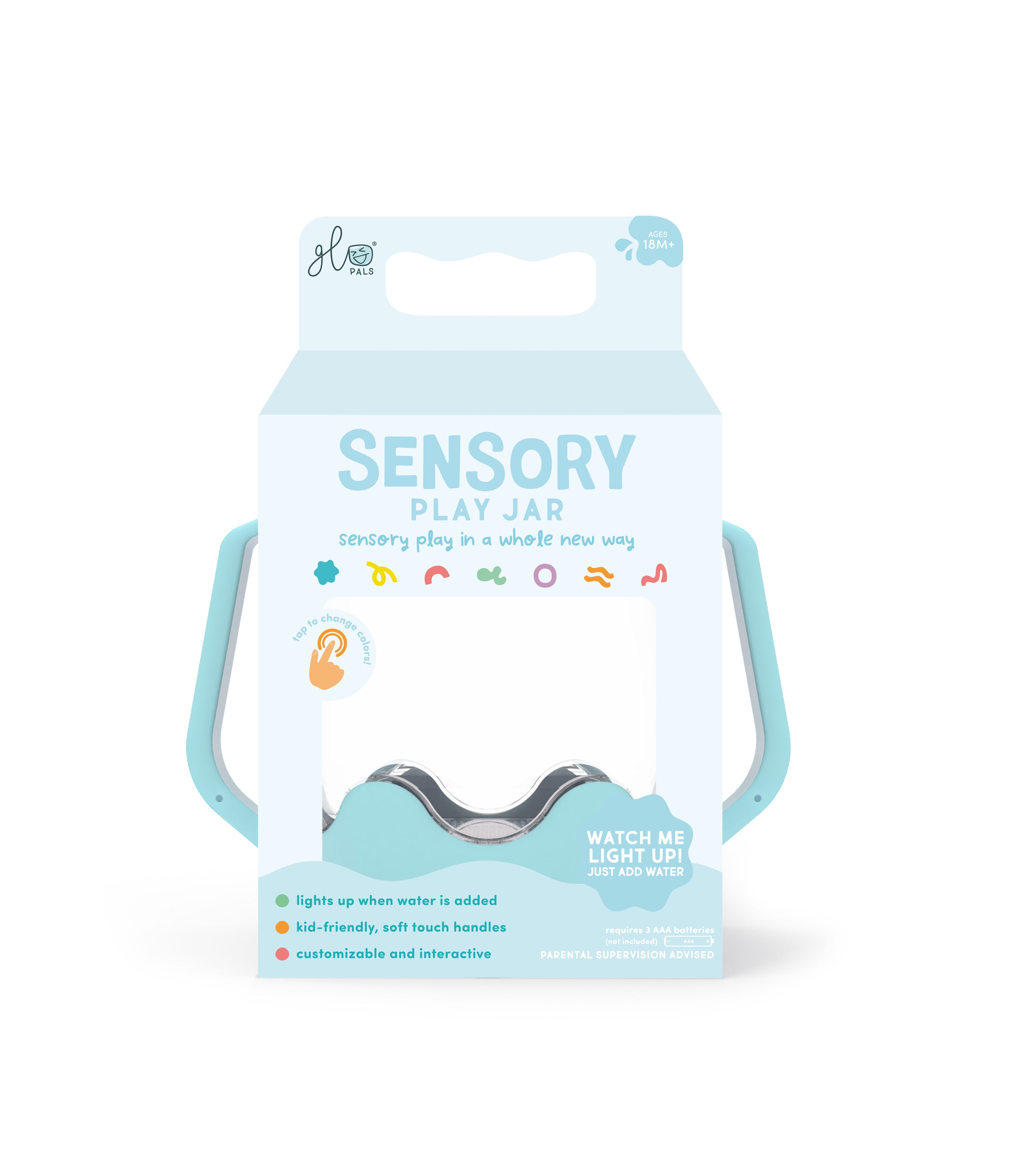 Glo Pals - Spielglas Sensory Frosty Blue