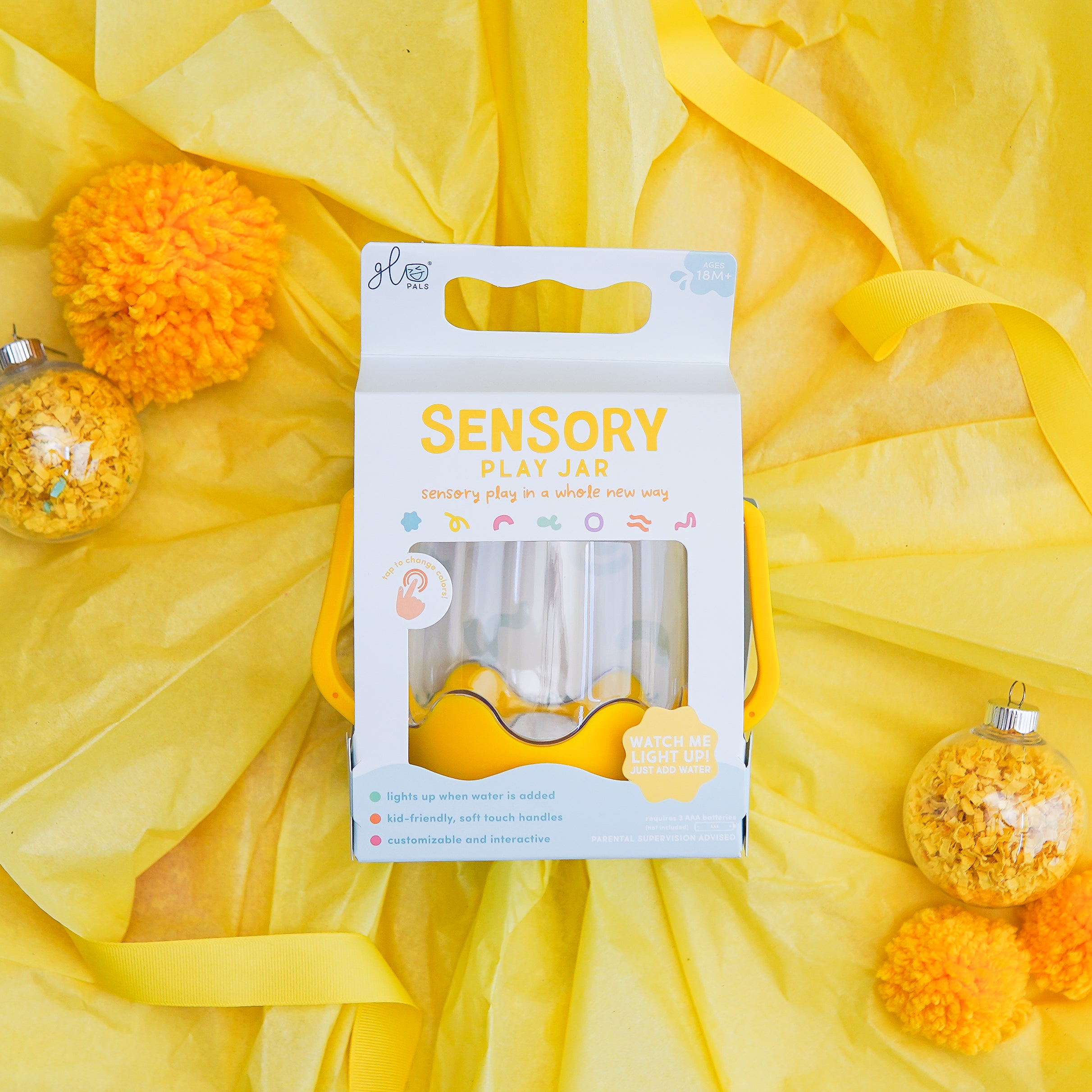 Glo Pals - Spielglas Sensory Yellow