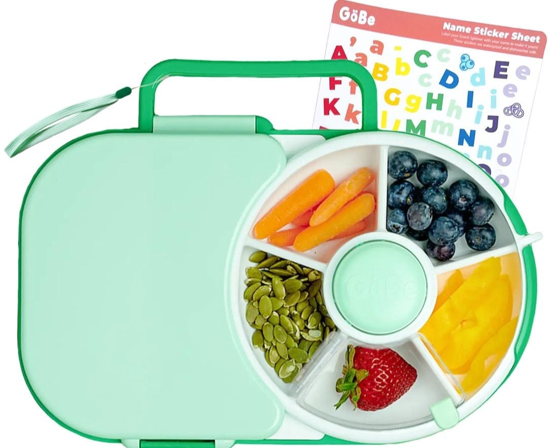GoBe - Lunchbox & Snack Spinner 2in1 Sticker Edition Sage Green