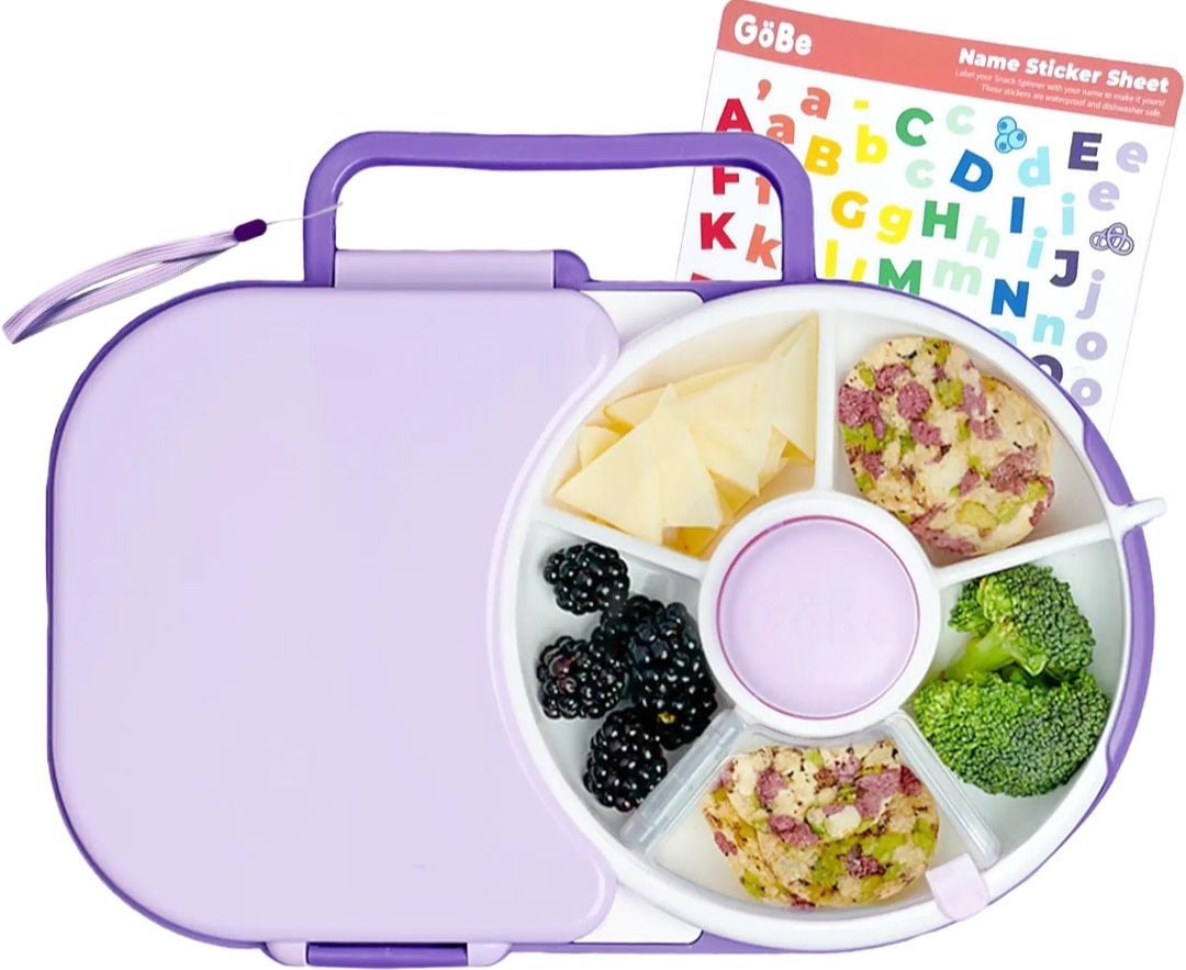 GoBe - Lunchbox & Snack Spinner 2in1 Sticker Edition Grape Purple