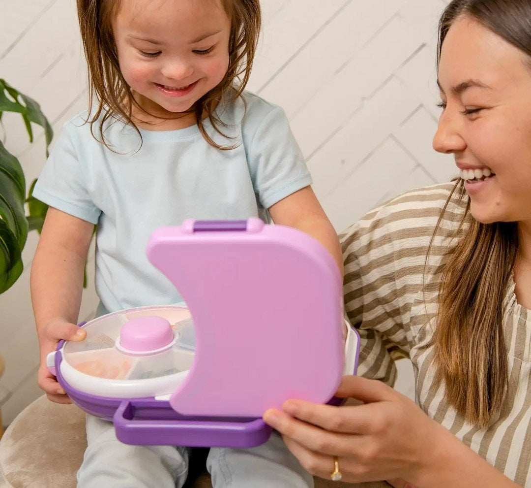 GoBe - Lunchbox & Snack Spinner 2in1 Sticker Edition Grape Purple