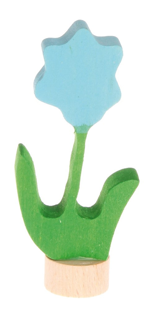 GRIMM'S - verschiedene Holzstecker - Blume blau