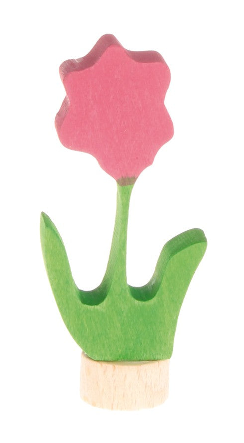 GRIMM'S - verschiedene Holzstecker - Blume rosa