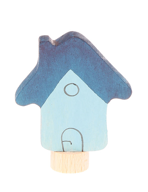 GRIMM'S - verschiedene Holzstecker - Haus blau