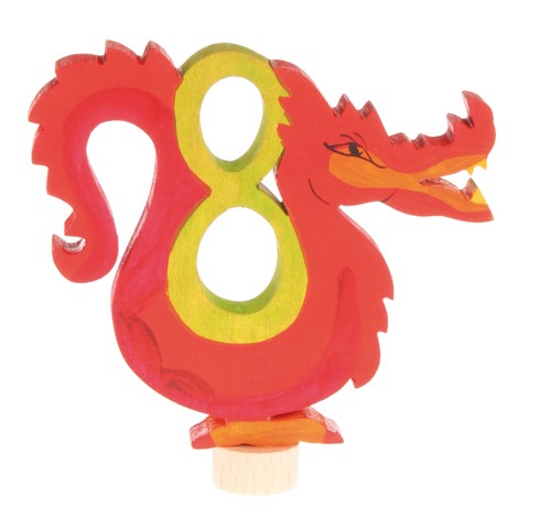 GRIMM'S - verschiedene Holzstecker - Zahlenstecker 8 Drachen