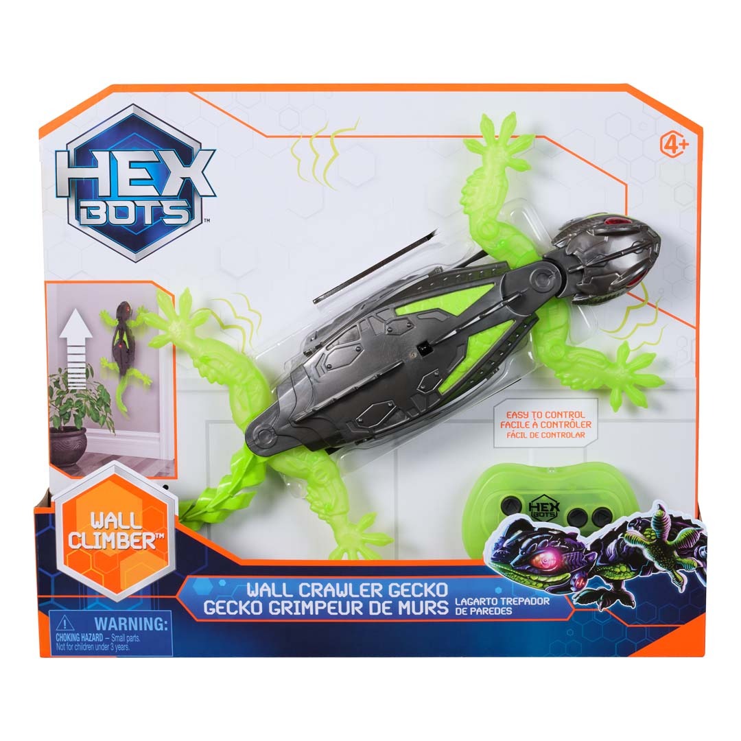 HEXBOTS - Wandkriechender Gecko mit Fernbedienung GLOW IN THE DARK