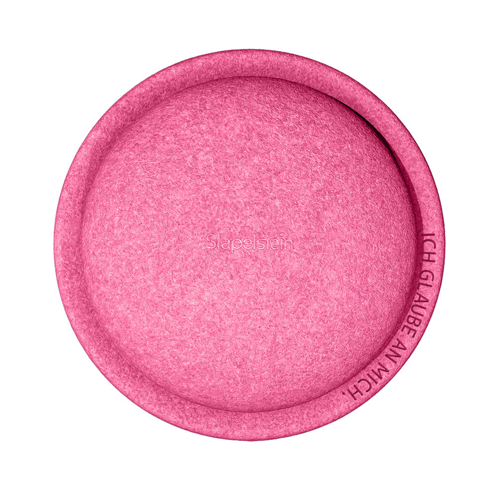 Stapelstein - Stapelstein mit Motivationsbotschaft - pink / Ich glaube an mich.