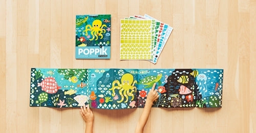 Poppik - Stickerposter Panorama Aquarium