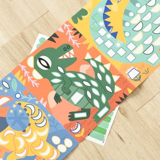 Poppik - Stickerposter Panorama Dinosaurier