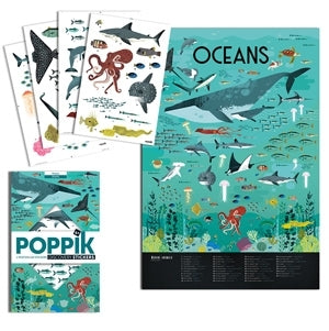 Poppik - Stickerposter Discovery Ozeane