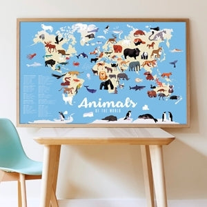 Poppik - Stickerposter Discovery Tiere der Welt