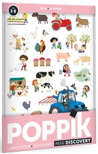 Poppik - Stickerposter Mini Discovery Bauernhof