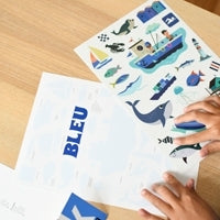 Poppik - Stickerposter Mini Discovery Blau