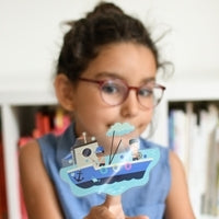 Poppik - Stickerposter Mini Discovery Blau