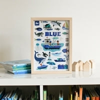 Poppik - Stickerposter Mini Discovery Blau