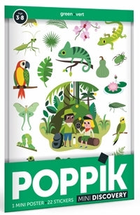 Poppik - Stickerposter Mini Discovery Grün