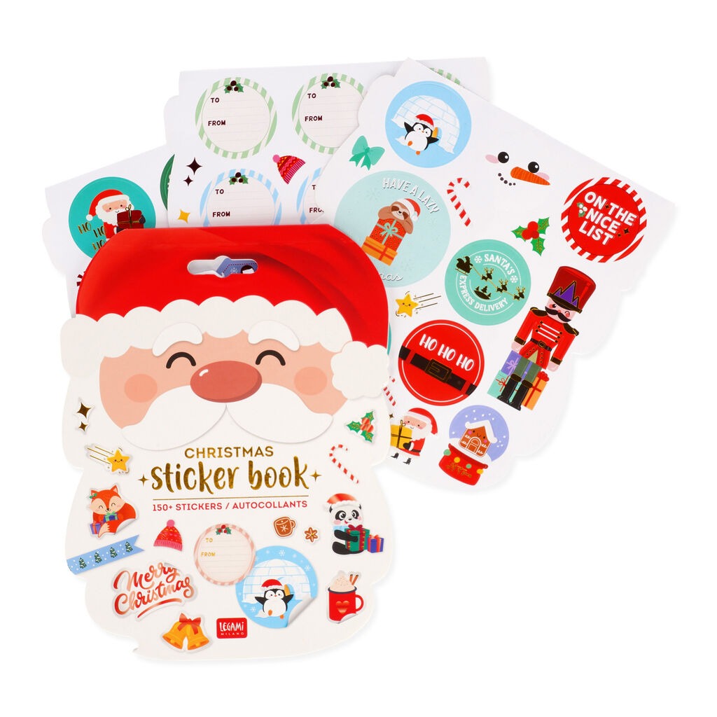 Legami - Sticker Book Santa Claus mit über 150 Weihnachtsstickern