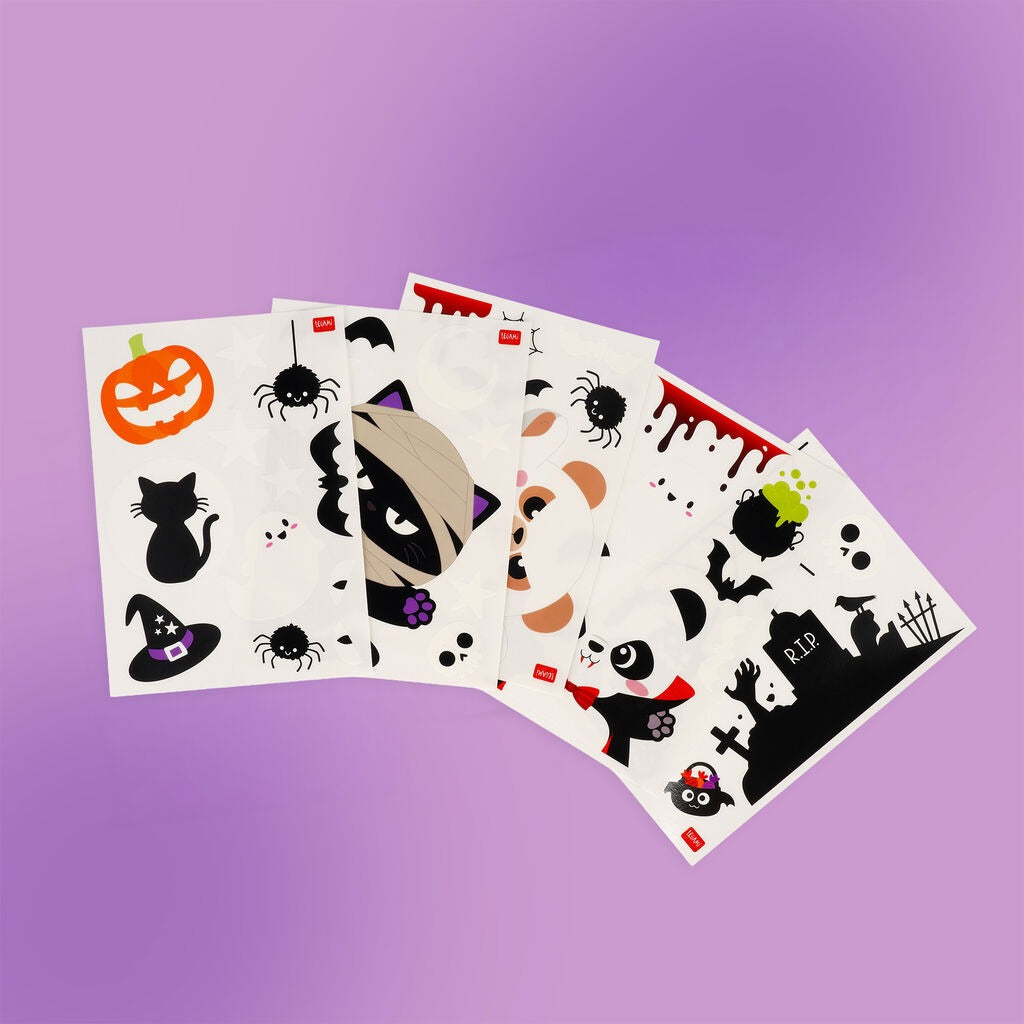 Legami - HALLOWEEN Set mit 40 elektrostatischen Fensteraufklebern