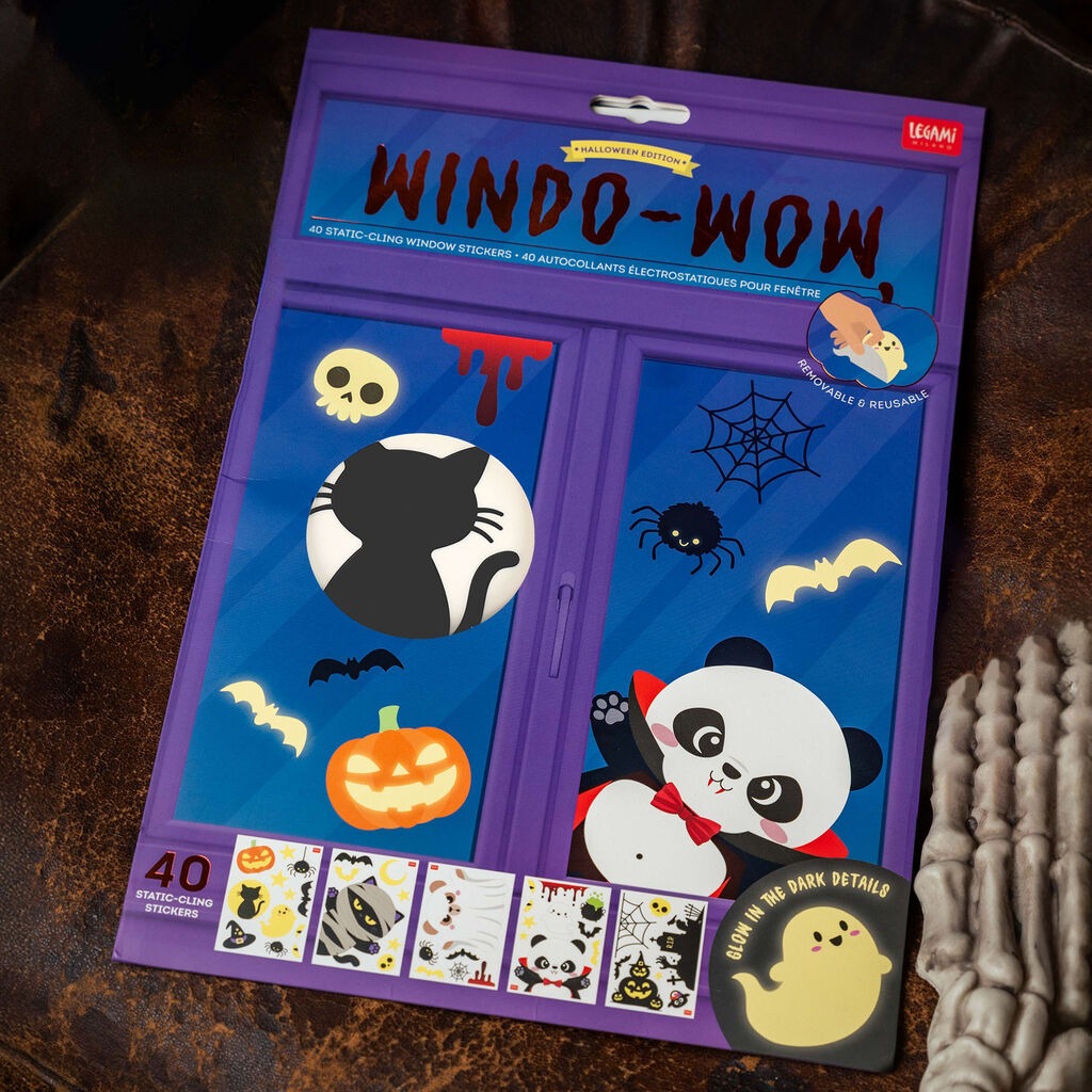 Legami - HALLOWEEN Set mit 40 elektrostatischen Fensteraufklebern