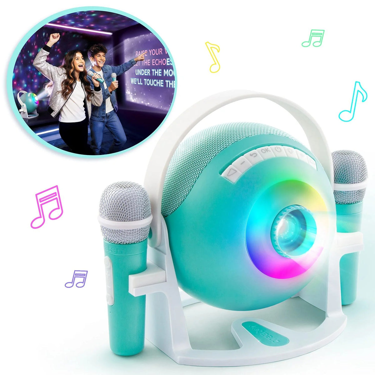 Canal Toys - Karaoke Projektor mit 2 Funkmikrofonen & Stimmenwandler