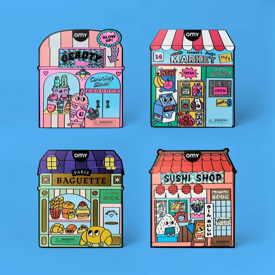 omy - Malbuch mit Stickern Sushi Shop
